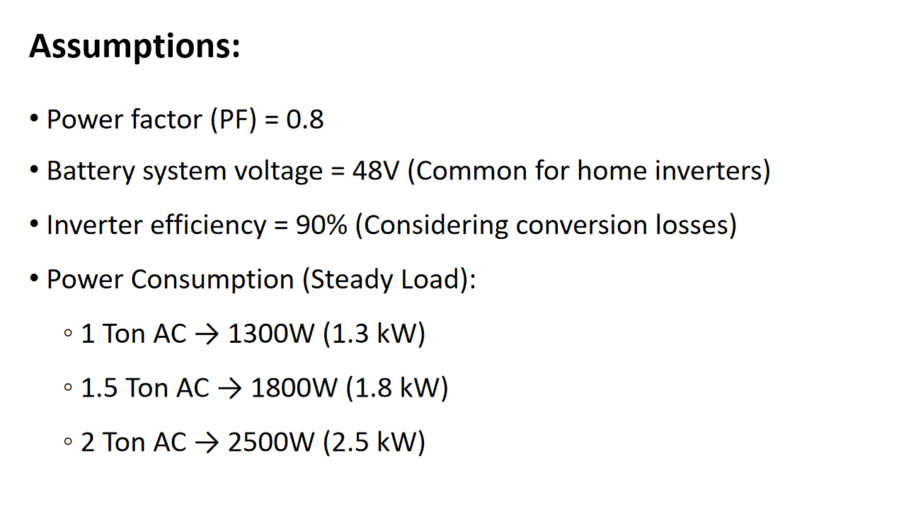 run air conditioner on inverter battery calculations 1